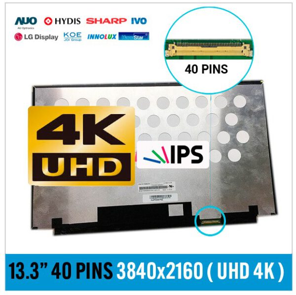 PANTALLA 13.3" 4K ( 3840x2160 ) LED 40 PINS IPS SIN BRACKETS