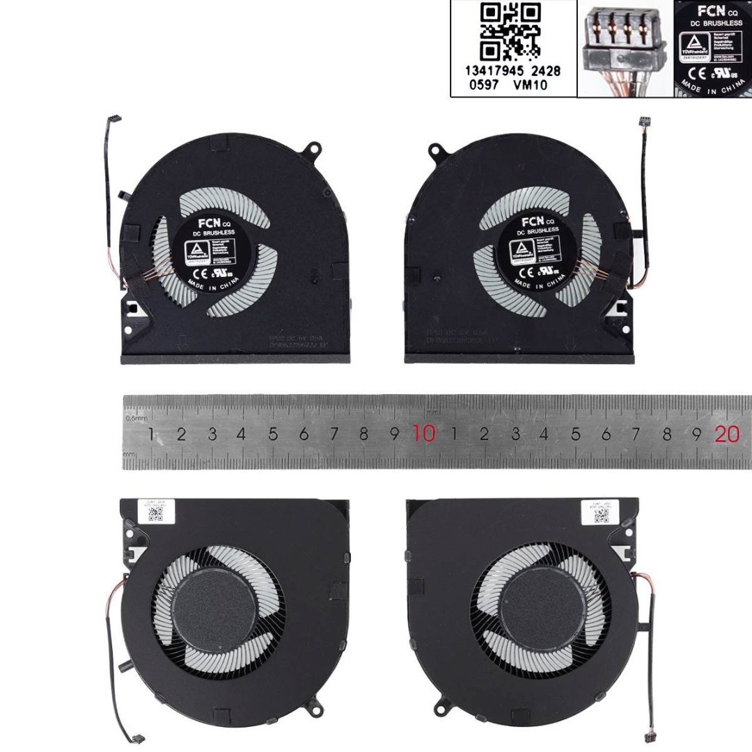 PAR DE VENTILADORES CPU + GPU RAZER BLADE 15 ELITE EDITION RZ09-0301 RZ09-0300 SERIES | DFS5K123043635 DFS5K121144645