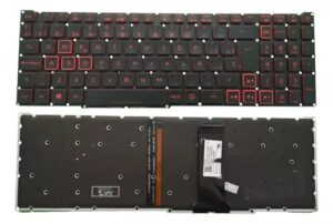 TECLADO ESPAÑOL ACER NITRO 5 AN515-43 AN515-54 NITRO 7 AN715-51 SERIES SIN MARCO RETROILUMINADO ROJO | SP NK115130NY 91604E27K201 PK132K11A20