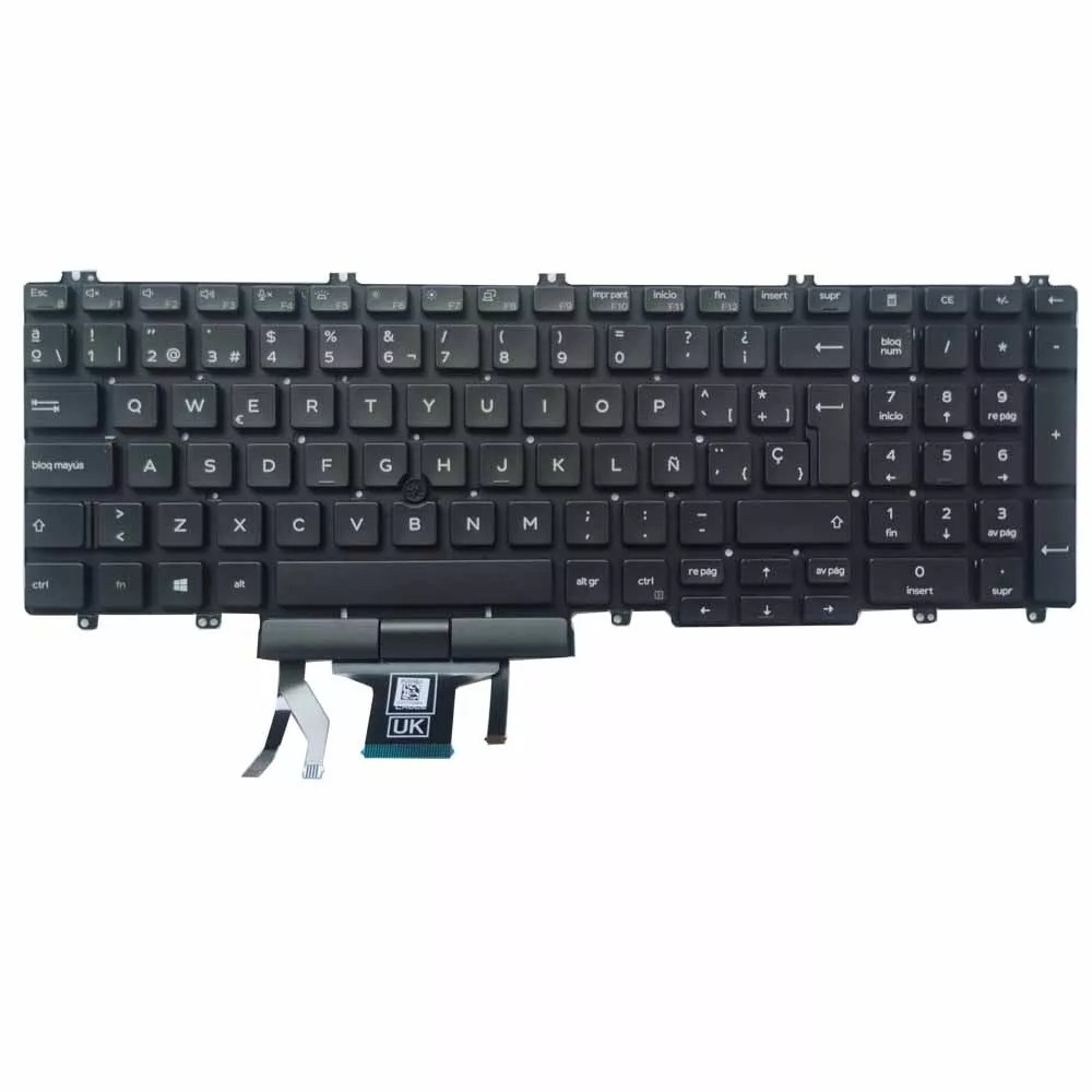 TECLADO ESPAÑOL PORTATIL DELL LATITUDE 5500 5501 5510 5511 SERIES RETROILUMINADO Y CON POINTSTICK | PK132VX3B21 SN2004B SG-97710-2EA 0XPYPV