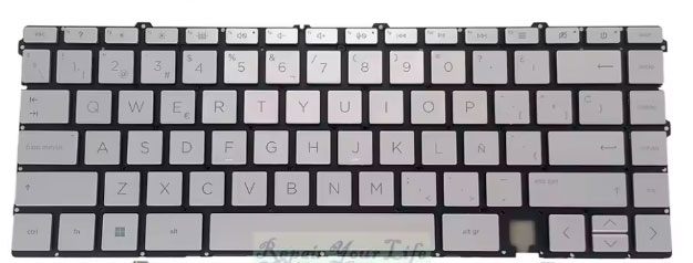 TECLADO ESPAÑOL HP ENVY 13-AY 13-BA 14-EA 15-ES 15T-ES 15M-ES 15-EP 15M-EU SERIES SILVER/PLATA SIN MARCO RETROILUMINADO