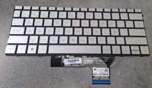 TECLADO ESPAÑOL HP ENVY X360 2 EN 1 13-BF SERIES SILVER/PLATA SIN MARCO RETROILUMINADO