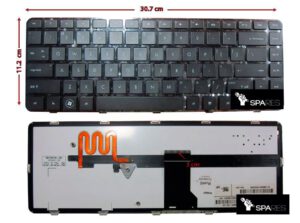 Teclado Inglés HP | PAVILION DV5-2000 | CON MARCO NEGRO | RETROILUMINADO