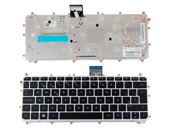 TECLADO ESPAÑOL HP PAVILION 11-N SERIES NEGRO MARCO GRIS