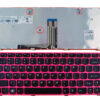 TECLADO INGLÉS LENOVO | IDEAPAD Z480 NEGRO | MARCO ROSA