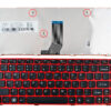 TECLADO INGLÉS LENOVO | IDEAPAD Z480 NEGRO | MARCO ROJO