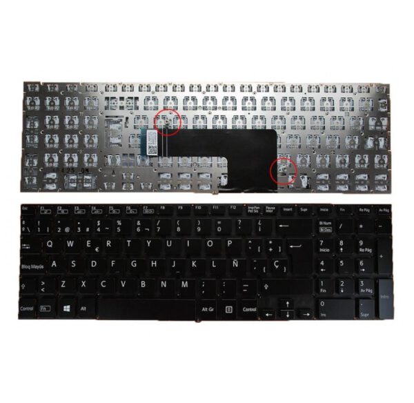 TECLADO ESPAÑOL SONY VAIO SVF15A SVF15E | NEGRO | SIN MARCO