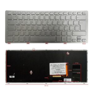 Teclado  Inglés SONY | VAIO SVF14N | PLATA | CON MARCO | RETROILUMINADO