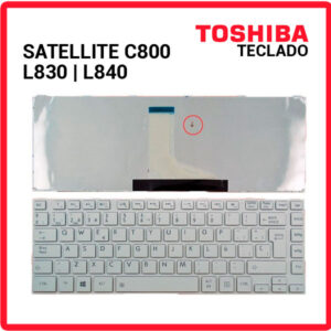 Teclado Español TOSHIBA | SATELLITE L840 | CON MARCO BLANCO | WIN 8 | BLANCO