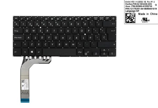 TECLADO ESPAÑOL ASUS X407 X407U X407M X407MA X407UBR X407UA X407UB A407 SERIES SIN FRAME | 0KNB0-4129SP00