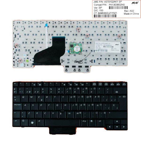 TECLADO ESPAÑOL HP ELITEBOOK 2510P 2530P SERIES | 451748-001 506677-001