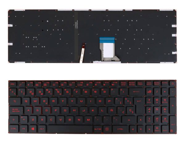 TECLADO ESPAÑOL ASUS GL502VM GL502VS GL502VT GL502VY GL702VS GL702V SERIES RETROILUMINADO ROJO