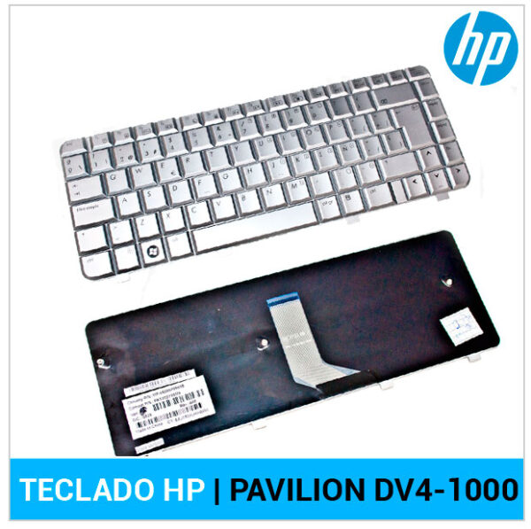 TECLADO ESPAÑOL HP | PAVILION DV4 | DV4-1000 | PLATA