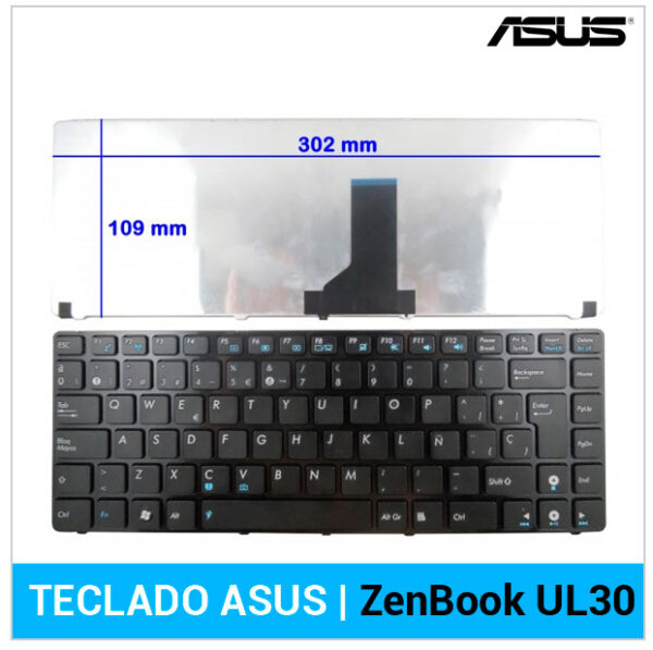 TECLADO ESPAÑOL ASUS | K42 | NEGRO | CON MARCO NEGRO