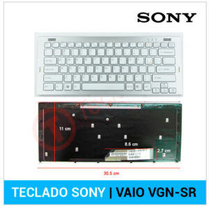 TECLADO PORTUGUÉS SONY | VAIO VGN-SR | BLANCO | CON MARCO PLATA