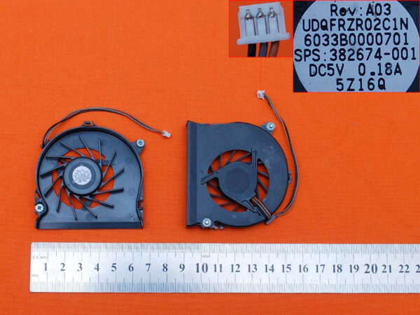 VENTILADOR CPU HP COMPAQ NX6120 NX6110 NC6120 NC6130 SERIES | 382674-001 UDQFRZR02C1N