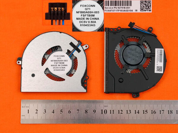 VENTILADOR CPU HP PAVILION 15-CC 15-CK 14-BK SERIES | 927918-001 NFB80A05H-003