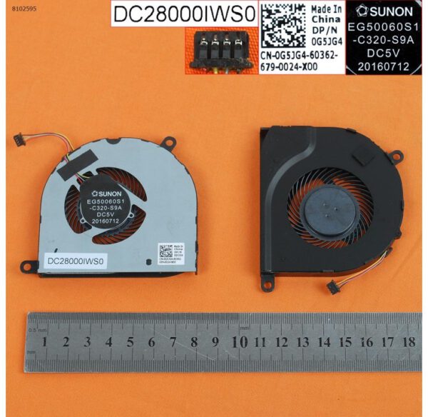 VENTILADOR CPU DELL LATITUDE 14 5000 5480 SERIES | EG50060S1-C320-S9A DC28000IWS0 0G5JG4