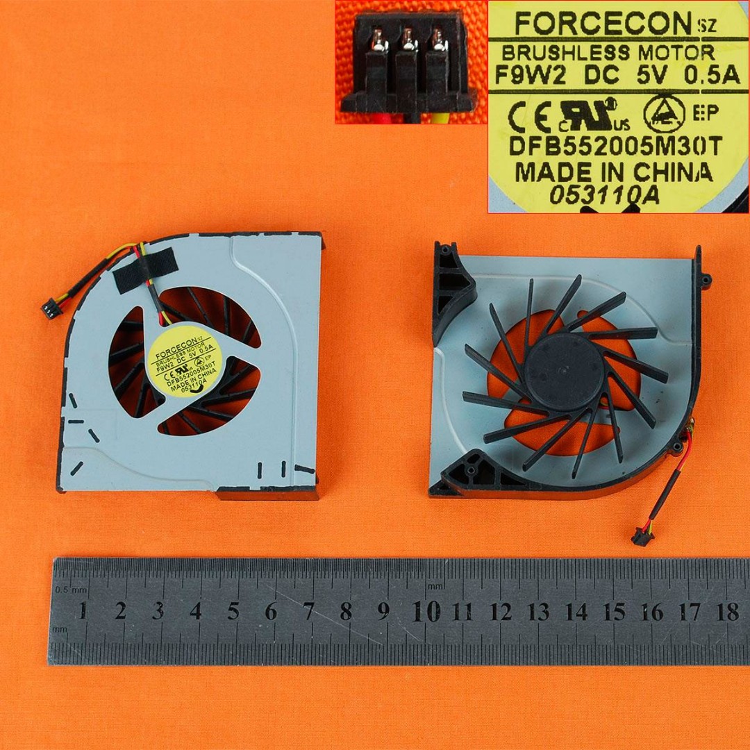 VENTILADOR CPU HP ENVY 17 17-1000 17-1100 SERIES | 608650-001 DFB552005M30T