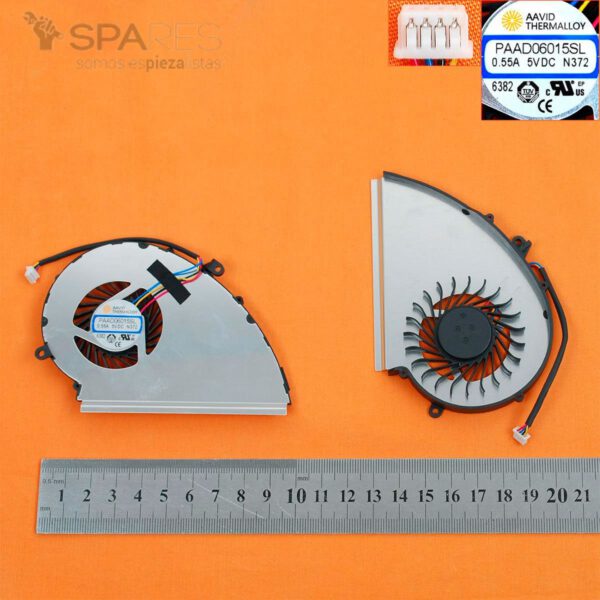 VENTILADOR GPU MSI GE72VR GP72VR GP72MVR SERIES | PAAD06015SL