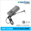 CARGADOR EMACHINES COMPATIBLE | 19V / 3.42A | 5.5 x 1.7mm | 65W