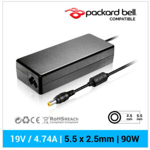 CARGADOR PACKARD BELL COMPATIBLE | 19V / 4.74A | 5.5 x 2.5mm