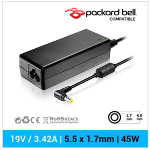 CARGADOR PACKARD BELL COMPATIBLE | 19V / 4.74A | 5.5 x 1.7mm | 90W