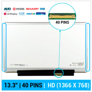 PANTALLA 13.3" | HD LED SLIM | 40 PINS | BARRAS LATERALES