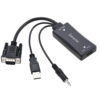 ADAPTADOR VGA A HDMI CABLE DE AUDIO Y ALIMENTACIÓN USB