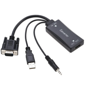ADAPTADOR VGA A HDMI CABLE DE AUDIO Y ALIMENTACIÓN USB