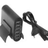 CARGADOR 6 PUERTOS USB 5V / 2.4A 5V / 8A 40W | NEGRO