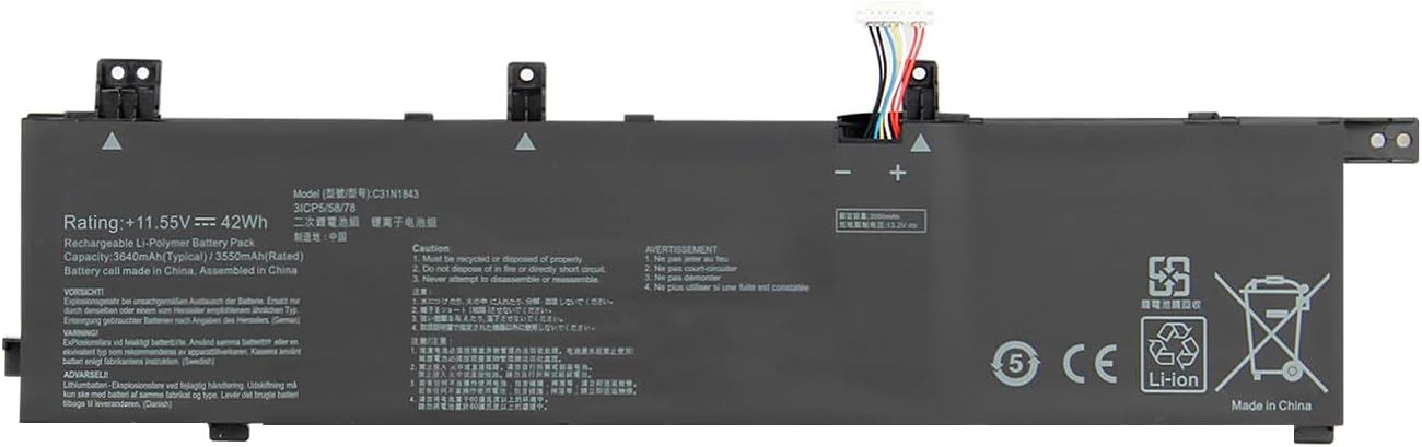 BATERIA PORTATIL ASUS VIVOBOOK S14 S15 SERIES | C31N1843 11.55V · 3550MAH / 42WH