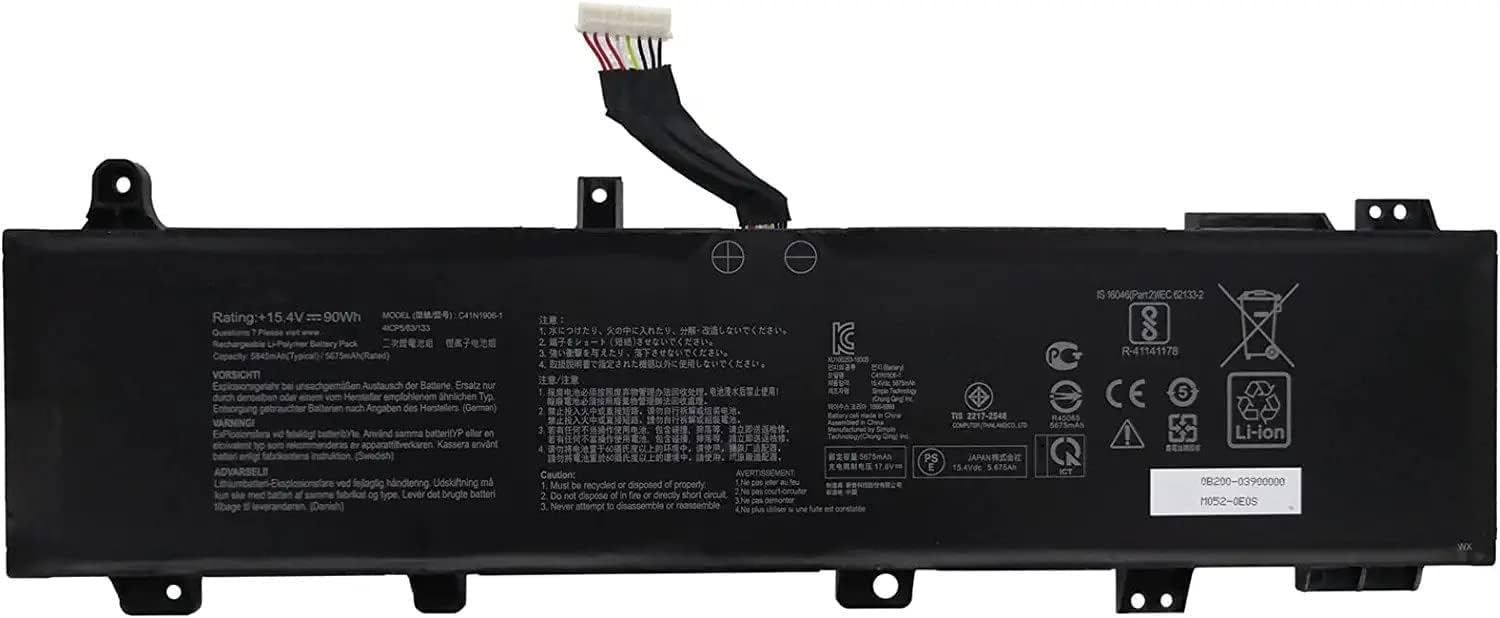 BATERIA PORTATIL FX506I ROG ZEPHYRUS DUO 15 GX550L TUF FX506IV SERIES | C41N1906-1 15.2V · 4900MAH