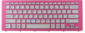Teclado Inglés SONY | VAIO SVF14N | PLATA| CON MARCO ROSA | RETROILUMINADO