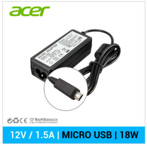 CARGADOR TABLET ACER | 12V / 1.5A | MICRO USB