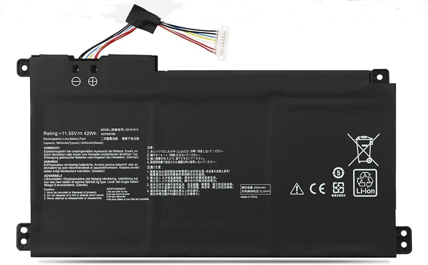BATERIA ASUS F505B VIVOBOOK F505B F505Z SERIES | B31N1912 C31N1912 | 11.4V · 3600MAH