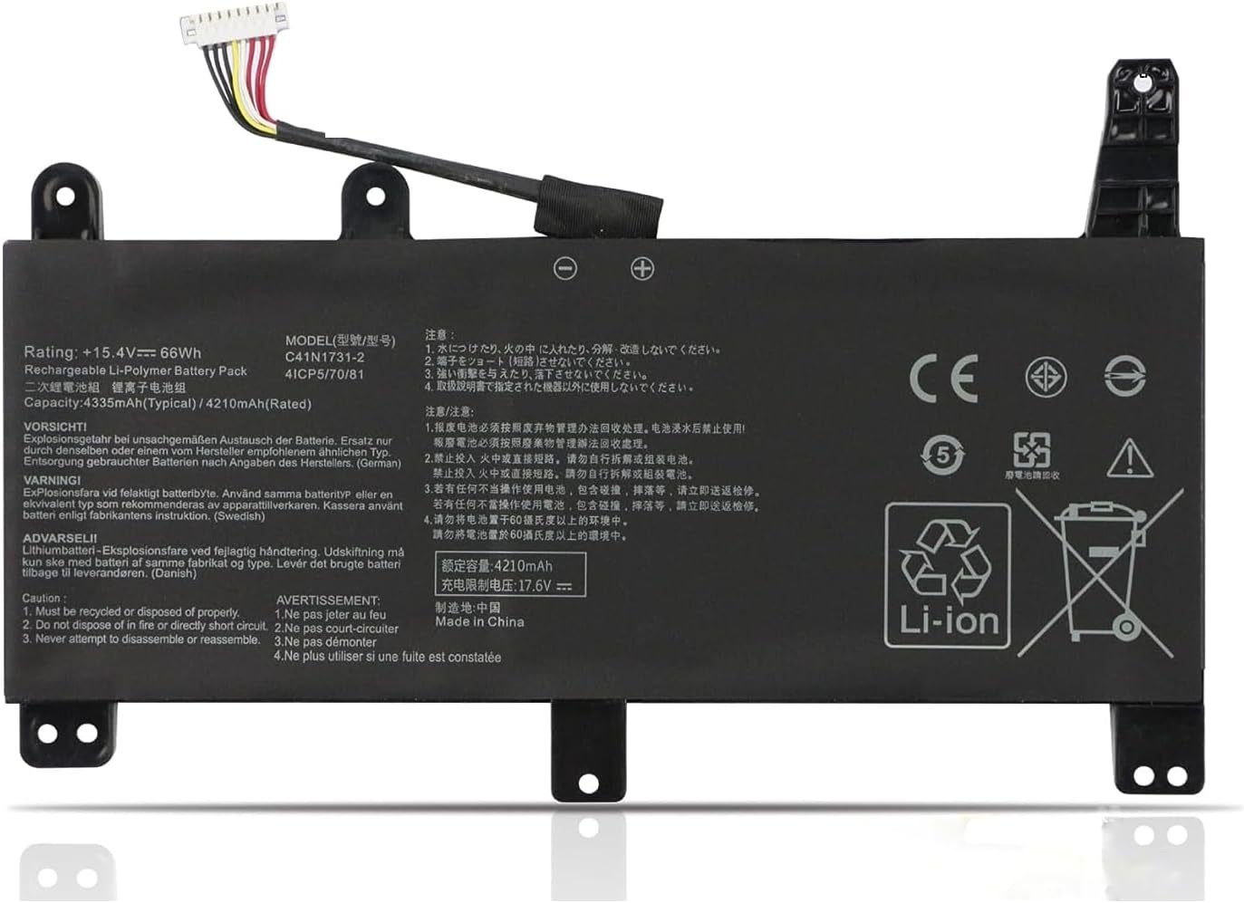 BATERIA ASUS ROG STRIX G512LU G531U SERIES | C41N1731-2 15.4V · 4335MAH