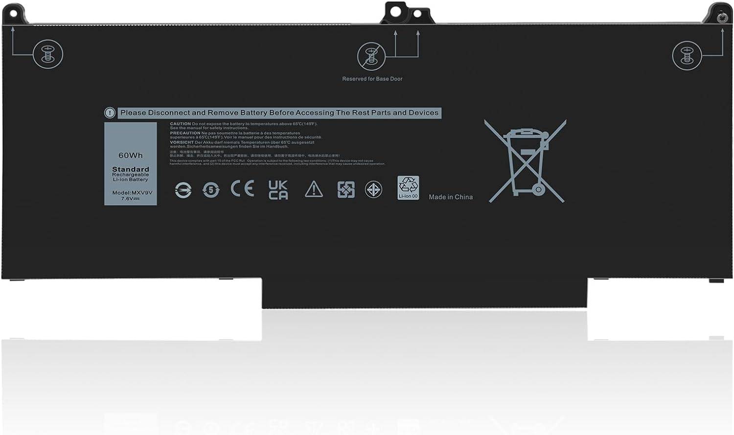 BATERIA PORTATIL DELL LATITUDE 13 5300 5310 14 7400 7300 SERIES | MXV9V P96G 7.6V · 7200MAH