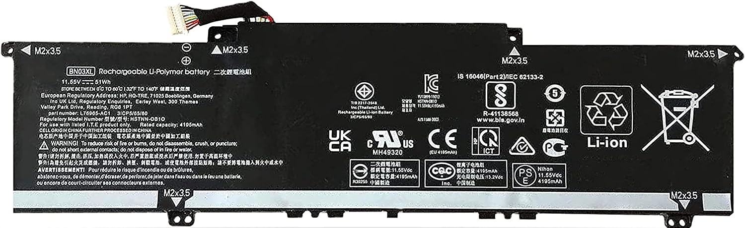 BATERIA HP ENVY X360 13-AY 13-AR 13-BA X360 15 2020 15-ED0000 15-EE 15-EU0XXX 15M-EE0013DX SERIES | BN03XL | 11.1V · 4100MAH