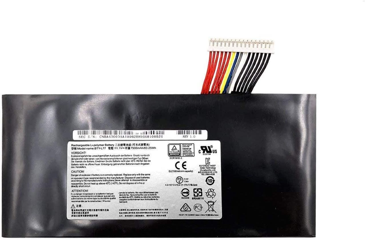 BATERIA MSI GT72 GT80 SERIES 11.1V/6600mAh | BTY-L77