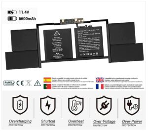 BATERIA APPLE A1820 COMPATIBLE MACBOOK PRO RETINA 15" A1707 AÑO 2017 | 020-01728