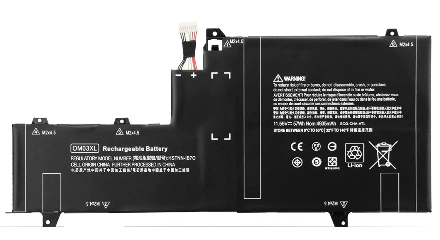 BATERIA HP ELITEBOOK X360 1030 G2 SERIES | 863167-1B1 863280-855 HSN-I04C HSTNN-IB70 HSTNN-IB7 OM03XL