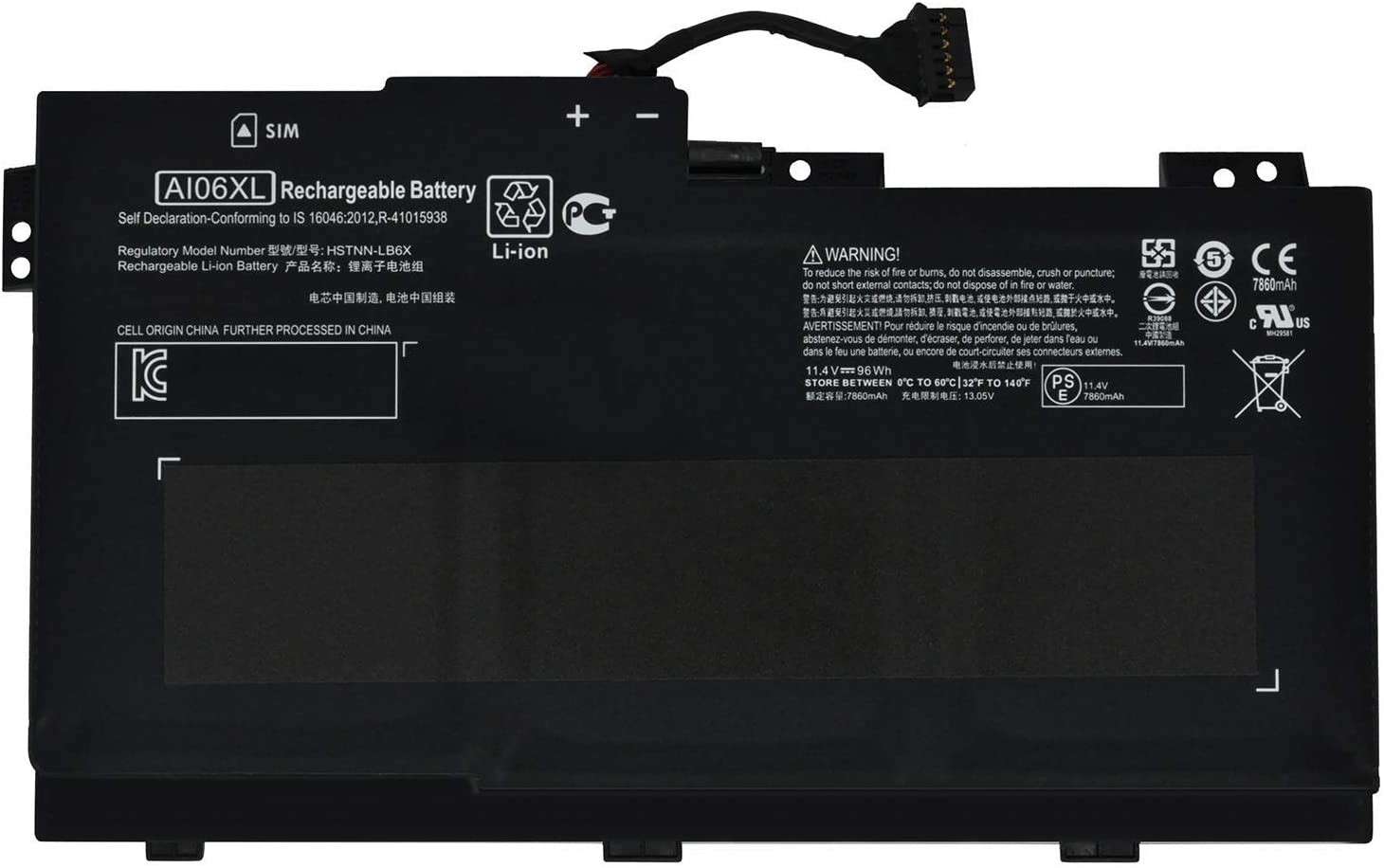 BATERIA HP ZBOOK 17 G3 SERIES | AI06XL HSTNN-LB6X HSTNN-C86C 808397-421 808451-001 808451-002 AI06096XL