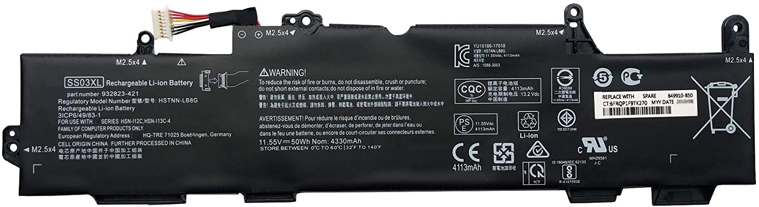 BATERIA HP ELITEBOOK 735 G5 755 G5 830 G5 840 G5 840 G6 ZBOOK 14U G5 G6 SERIES | SS03XL 932823-171 ( MODELO 11.1V/4100MAH )