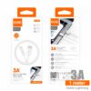 CABLE USB A LIGHTNING 1M 3.0A BLANCO | C102B