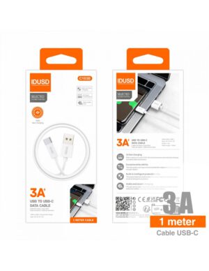 CABLE USB A USB-C 1M 3.0A BLANCO | C103B