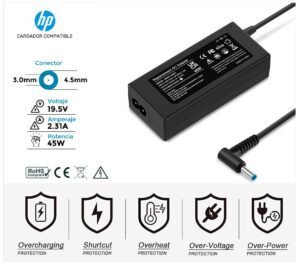 CARGADOR HP COMPATIBLE | 19.5V / 2.31A | 4.5 x 3.0mm | 45W