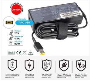CARGADOR LENOVO ORIGINAL 90W · 20V / 4.5A · SQUARE