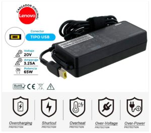 CARGADOR LENOVO ORIGINAL | 20V / 3.25A | SQUARE | 65W