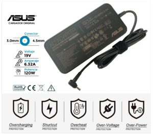 CARGADOR ORIGINAL ASUS SLIM SERIES | 19V / 6.32A | 4.5 x 3.0mm | 120W